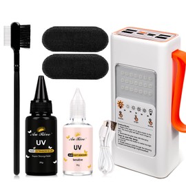 UV Extensions Hair Kit 20g UV Hair Glue Strong UV Hair Extension Glue Kit Fast Drying Hair Extensions Glue Long Lasting