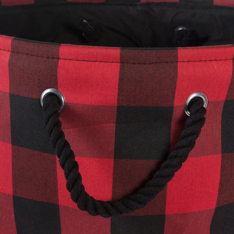 DII Buffalo Check Storage Collection Collapsible Bin with Handles, Medium