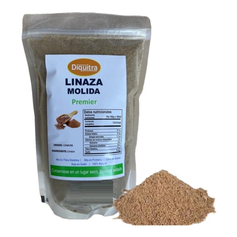 Linaza Molida Polvo Sin Azúcar 500 Gramos