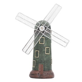 Dutch Windmill Statue Decorative Exquisite Windmill Ornament Figurine for Office TV Cabinet Desk Type 2