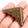 Dophee 8Pcs Antique Brass Jewelry Box Corner Case Chest Corner