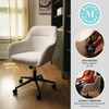 Martha Stewart Rayna Swivel Task Chair with Flared Arms for