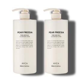 Abka fragrant, hypoallergenic ceramide, highly moisturizing body lotion, non-sticky body cream, pear and freesia scent, 800ml, 2 units / 아브카 향기좋은 저자극 세라마이드 고보습 바디로션 끈적임없는 바디크림 페어앤프리지아향, 800ml, 2개