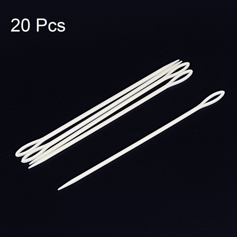 sourcing map Pack of 20 Plastic Sewing Needles, 15 cm
