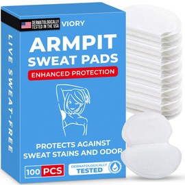 Armpit Sweat Pads for Under Arms - Extra Comfort, For Hyperhidrosis, for Men and Women, Not Visible, Disposable Underarm Dress Shields/Guards, Enhanced Anti Sweat Protection