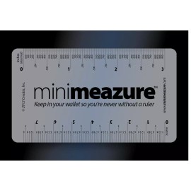DECIMAL INCH MiniMeazure Small Ruler - fits in wallet