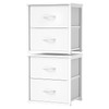 DAOUTIME 2-Pack Stackable Storage Drawers (4 Drawers Total), White Closet