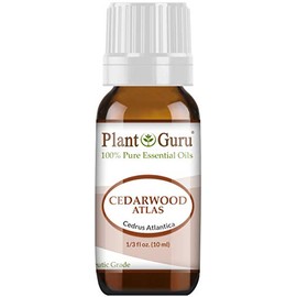 Cedarwood (Atlas) Essential Oil 10 ml 100% Pure Undiluted Therapeutic Grade for Skin, Body and Hair Growth. Great for Aromatherapy Diffuser and DIY Soap Making