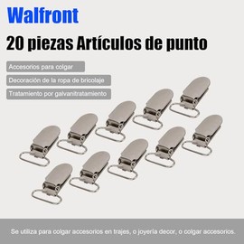 Walfront 20PCS Clips de Chupete de Metal Clips de Suspensión para Ropa Decoración Proyecto Artesanía DIY