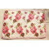 Pink Floral Quilted Gingham Placemat 19" X 13" 100% Cotton