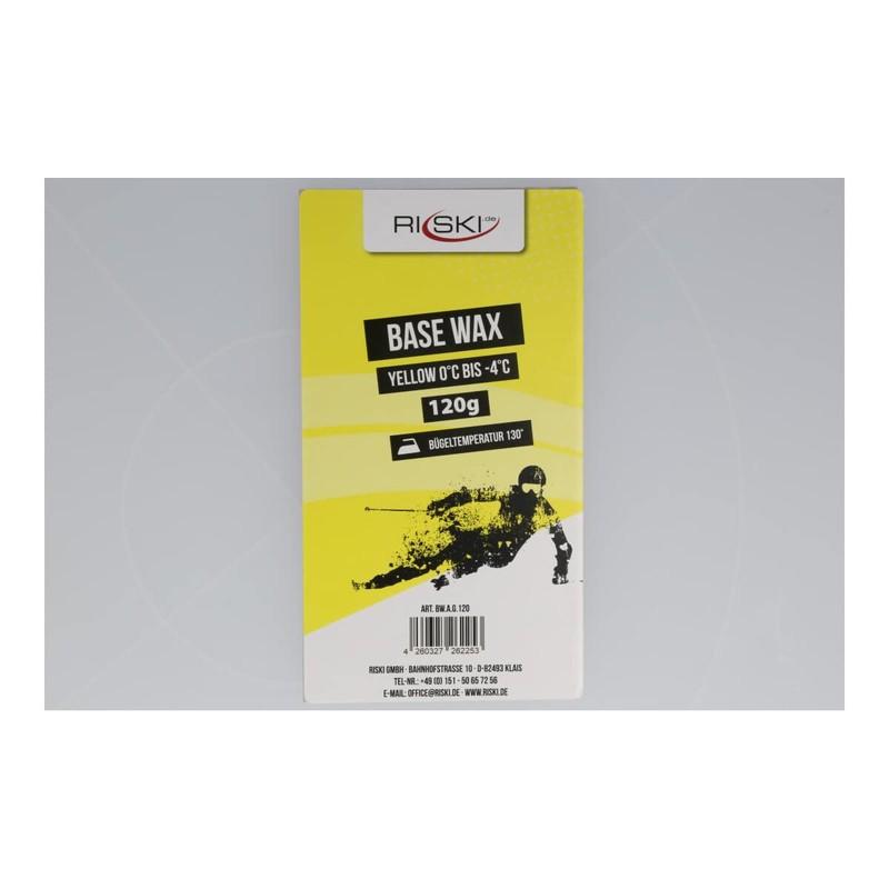 RiSki Ski Wax Base Wax Alpine Yellow 120 g