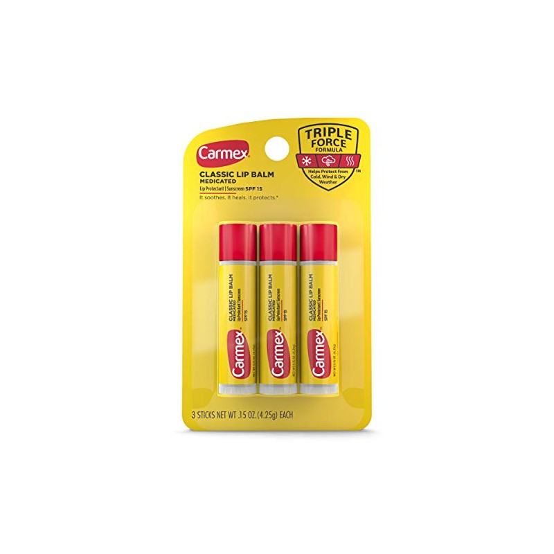 Carmex Lip Balm Moisturizing Original,0.15 oz (3 Count)