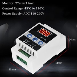 Digital Thermostat, Temperature Controller Cooling Heating Switch with Probe for Incubator Greenhouse