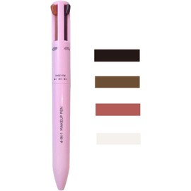 1 x Pink 4 in 1 Makeup Pen Touch Up Pen All-in-One Makeup Pen Waterproof Makeup for Eyes, Lips and Face, Highlight, Eyebrow Pencil, Beauty Pencil for Makeup