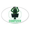 CafePress Hacking Code Cybersecurity Computer Hacker Sticker Oval Car Bumper