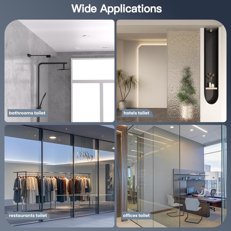 AatrixQuayn Shower Glass Support Bar, Both Sides Available, Frameless Bathroom