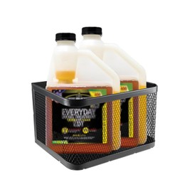 Mowhut Magnetic Diesel Additive Holder,Metal Mesh Fuel Bottle Holder,Truck Accessories,Compatible with Hot Shots Diesel Additive16 oz,Black,6.3" L x 4.92" W x 3.94" H