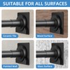 CorkLatta Matte Black Shower Curtain Rod,1 Inch Diameter Stainless Steel