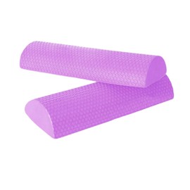 ａ aternee 2pcs EVA Half Foam Roller, Foam Roller, Half Round Foam Roller Neck Point Design for Foam Exercise, purple