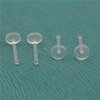 Hithop 5-Pack Clear Bioflex Flat Top Nose Ring Bone Retainers