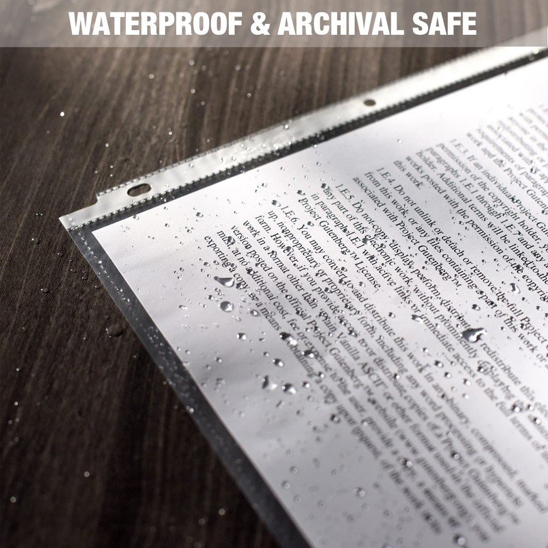 Samsill Sheet Protectors, 8.5x11 Inch Page Protectors for 3 Ring