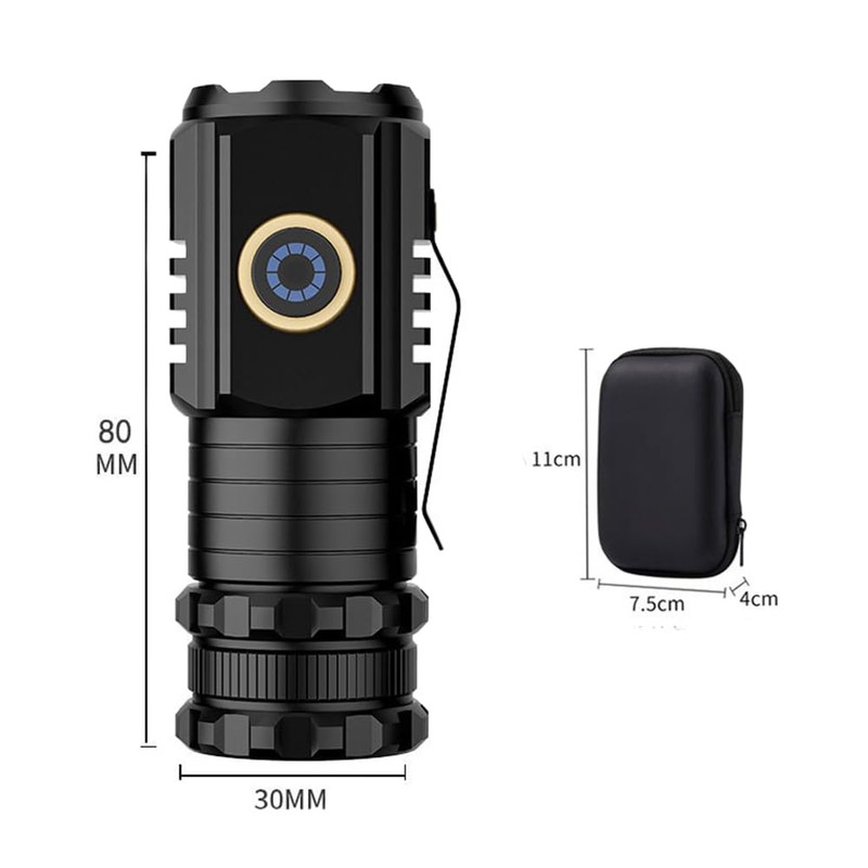 Clearhill Mini USB C Rechargeable Magnetic Flashlight with Clip -