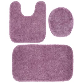 Garland Rug BA130W3P02J1 Finest Luxury Bath Rug Set, 3-Piece, Purple