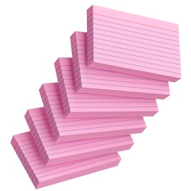 Index Cards 3x5 Inch, 300sheets, Flash Cards,Ruled Lined Pink Note Cards Paper For Studying, Schools Supplies, College, Office And Home Organization, Note Taking Supplies
