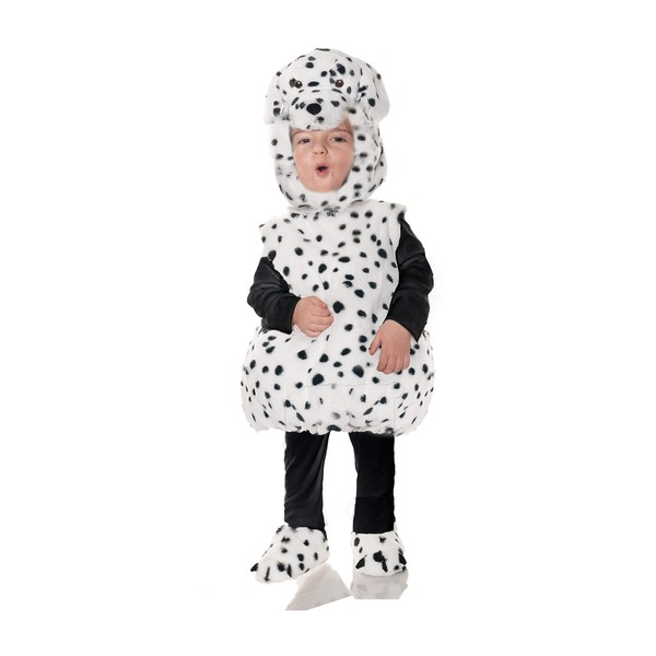UNDERWRAPS Toddler's Dalmatian Puppy Plush Belly Babies Costume, White, Large