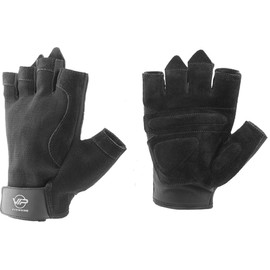 VIP Core Value Mens Womens Leather Breathable Weight Lifting Gym Training Gloves Padded Extra Grip Palm Protection Exercise Fitness Workout Gloves, Large, Black