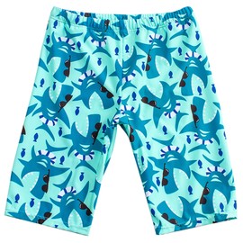 Aivtalk Traje de baño para niños, traje de baño de equipo de natación para jóvenes, secado rápido, UPF 50+, pantalones cortos de natación atléticos 4-12T, Azul (Blue Shark), 6-8 Años