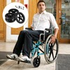 4 Pack Replacement Wheelchair Wheels 6 Inch Universal Anti-Slip Wheelchair