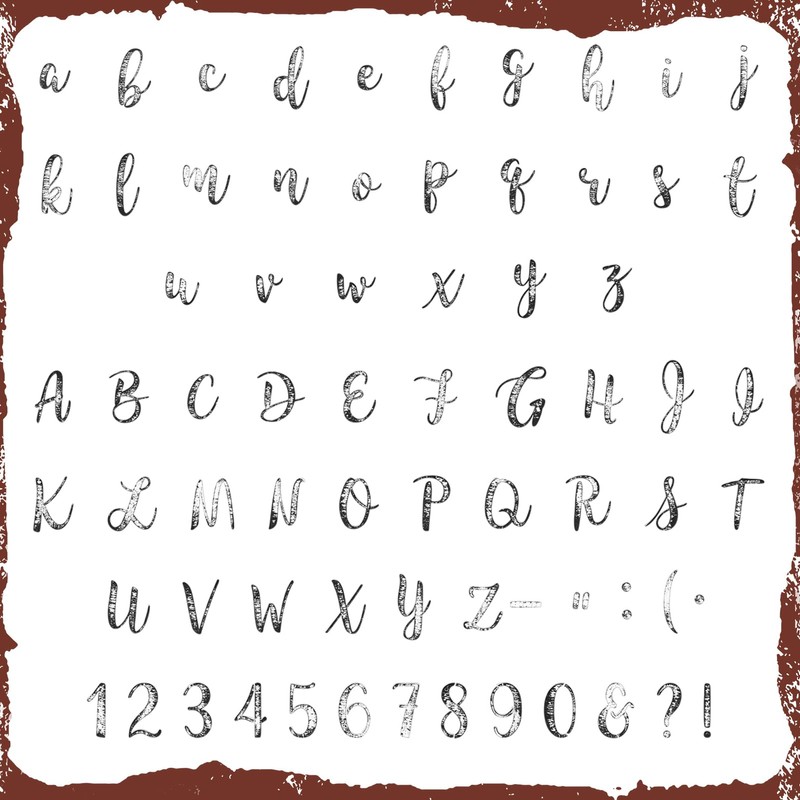 70 Pcs Alphabet Wooden Rubber Stamps with Box Letter Number