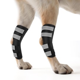 OHCOZZY Hind Leg Bandage for Dogs, 2 Units with Reflective Straps, Leak Protection Dog Rear Leg, Dog Bandages for Wraps, Wound Injury and Sprain Healing, L