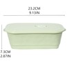 Ceramic Lunch Box with Compartment, Lunch Box with Lid, Green