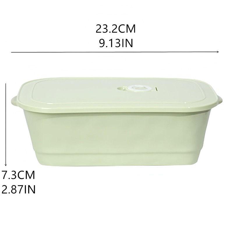 Ceramic Lunch Box with Compartment, Lunch Box with Lid, Green