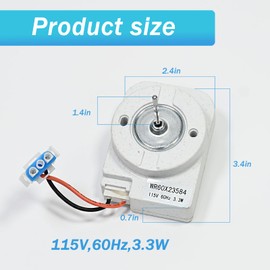 WR60X23584 WR02X12008 Evaporator Fan Motor Component Compatible with GE Refrigerator WR60X31522 WR60X28783 WR60X10046 WR60X10141 WR60X10346 PS10063450 WR60X10045 Replacepart