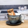 Boston Warehouse 35627 - Taza y platillo, metal galvanizado