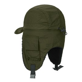 Clakllie Cold Weather Trapper Hat Warm Sherpa Fleece Winter Hats for Men Windproof Earflap Cap Hunting Ski Outdoor Hat,Green