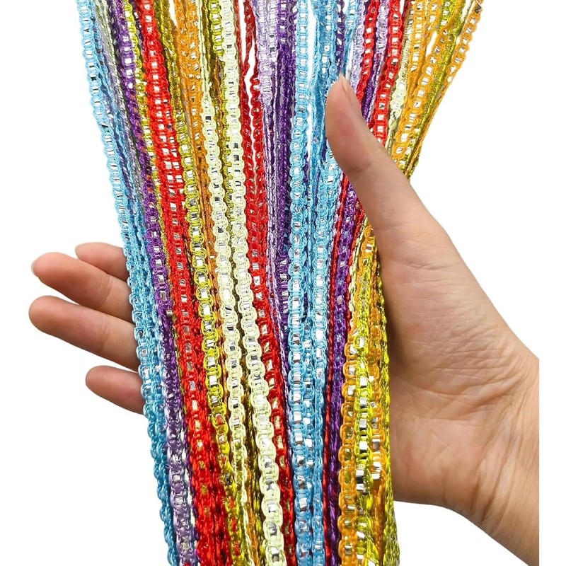 Ousuwo Rainbow Sparkle Thread Curtain for Doorway & Background Decor