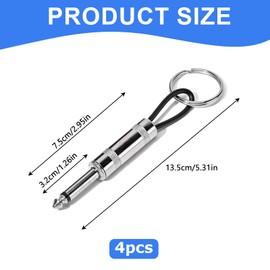 4 Pack Guitar Plug Keychain for Marshall JCM800 Amp Key Hooks, Key Holder Wall Mounted Perfect for Home, Studio, or Entryway Organization