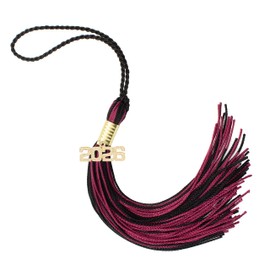 2026 Black/Maroon Graduation Tassel - Every School Color Available -Made in USA