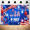 7x5ft Independence Day Backdrop 4th of July Photo Backdrop Red