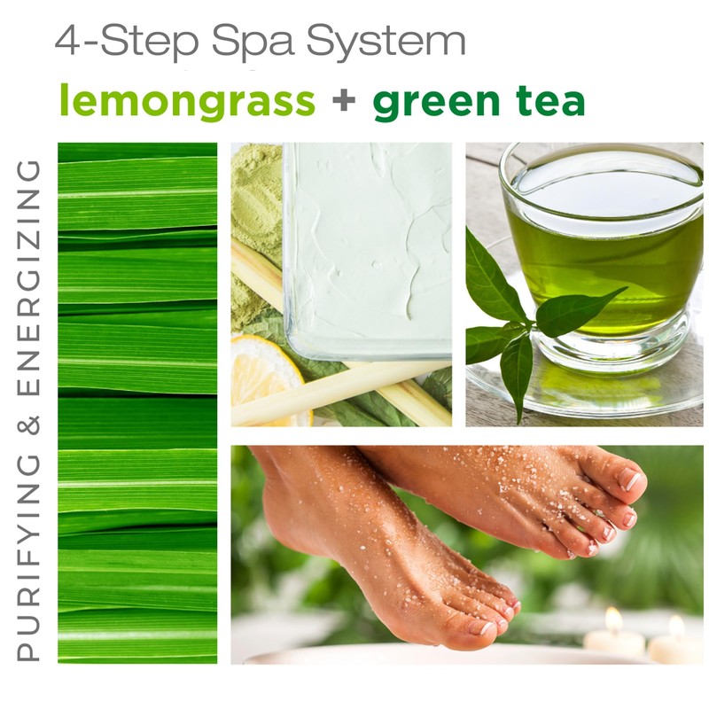 Lemongrass + Green Tea 4-in-1 Manicure & Pedicure Spa Set