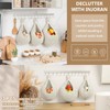 3Pcs Hanging Wall Vegetable Fruit Baskets, with 6 Pcs Strong