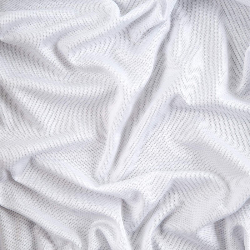 Athletic Mesh Knit White, Fabric by the Yard
