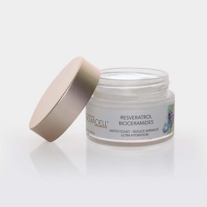 NOVACELL Resveratrol Face Moisturizer Cream with Ceramides - Nourishing, Keeps