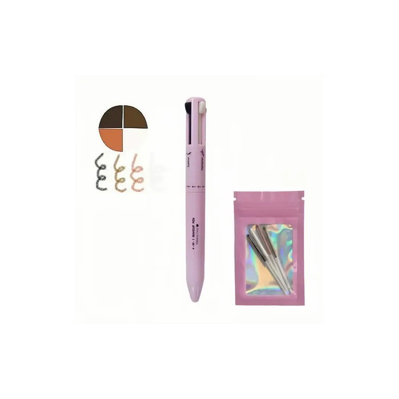 Lápiz De Maquillaje 4 En 1 Herramienta, Lápiz De Cejas