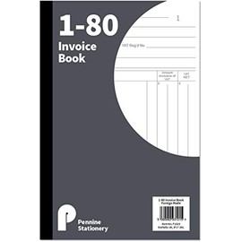 Invoice Duplicate Book, 1 To 80 Numbered Pages, Full Invoice Layout