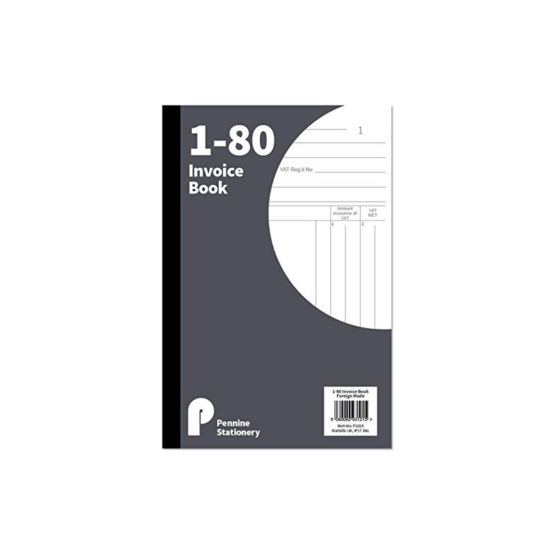 Invoice Duplicate Book, 1 To 80 Numbered Pages, Full Invoice
